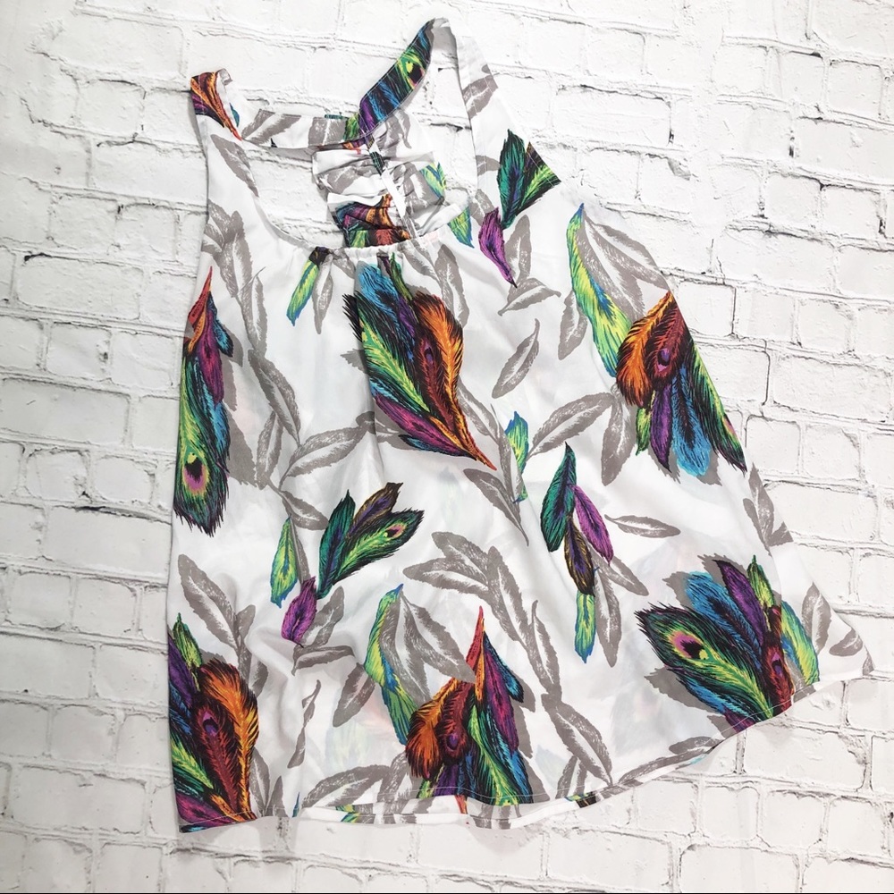 [pretty rebellious] ruffle back tank top